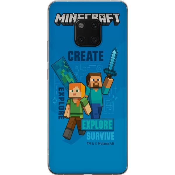 Huawei Mate 20 Pro Läpinäkyvä kuori Minecraft Luolastot