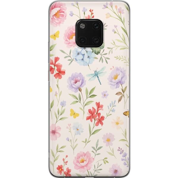Huawei Mate 20 Pro Läpinäkyvä kuori Kukat