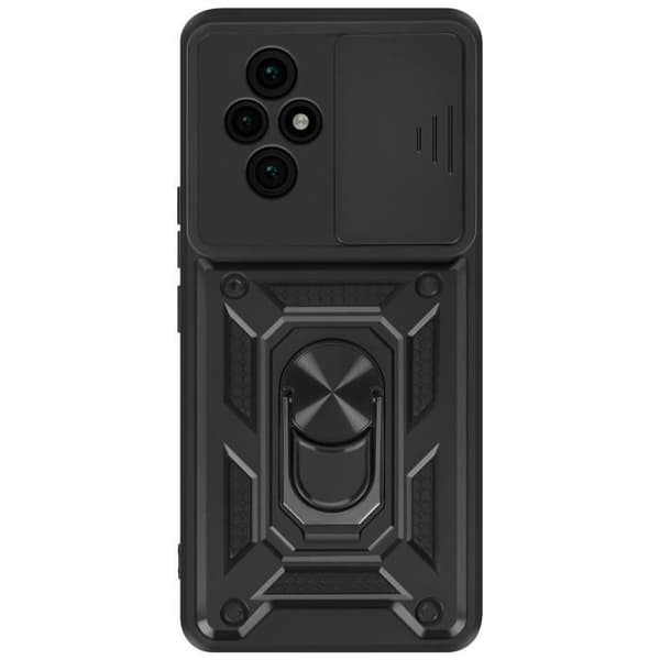 Coque för Honor 200 Ring Stöd Kamera Täcks Glidande Mayaxess Svart