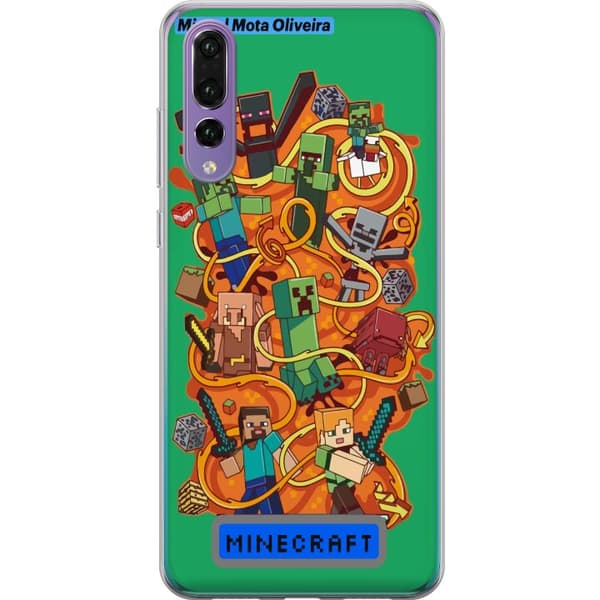Huawei P20 Pro Läpinäkyvä kuori Minecraft