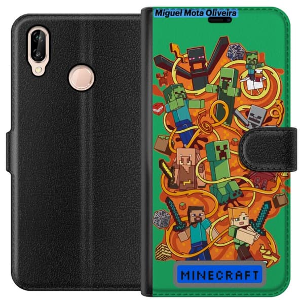 Huawei P20 lite Tegnebogsetui Minecraft