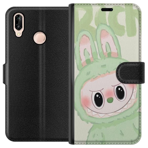 Huawei P20 lite Plånboksfodral Pop mart labubu