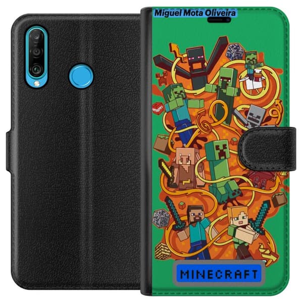 Huawei P30 lite Tegnebogsetui Minecraft