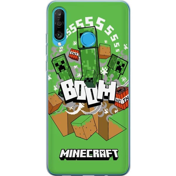 Huawei P30 lite Gennemsigtig cover Minecraft Boom