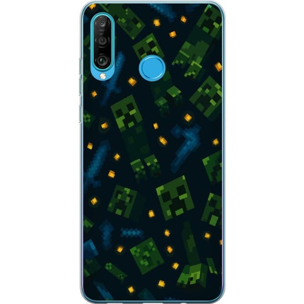 Huawei P30 lite Gennemsigtig cover Minecraft Dungeons Mob