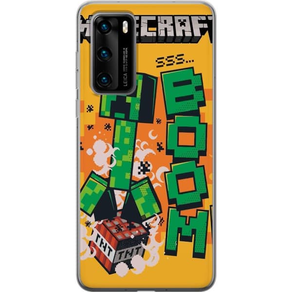 Huawei P40 Läpinäkyvä kuori Minecraft Boom