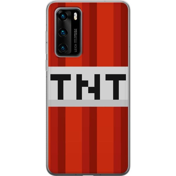 Huawei P40 Gennemsigtig cover Minecraft TNT
