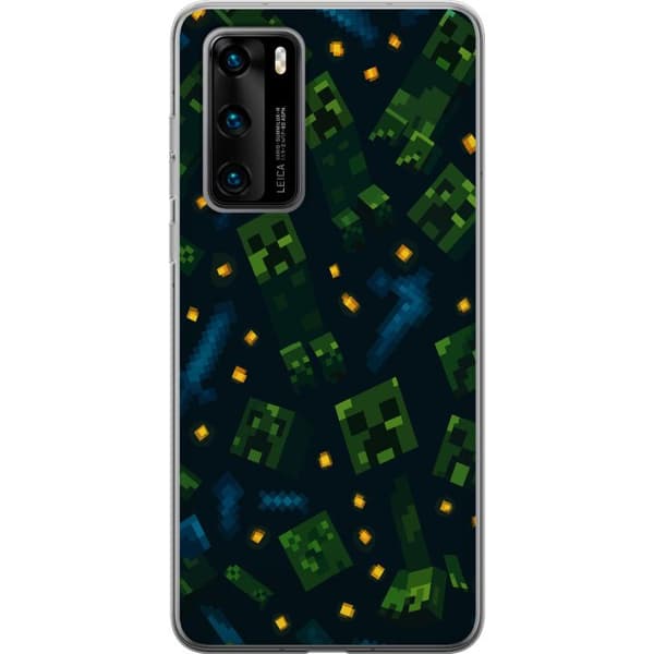 Huawei P40 Läpinäkyvä kuori Minecraft Dungeons Mob