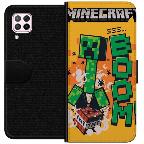 Huawei P40 lite Lompakkokotelo Minecraft Boom