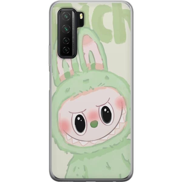 Huawei P40 lite 5G Genomskinligt Skal Pop mart labubu