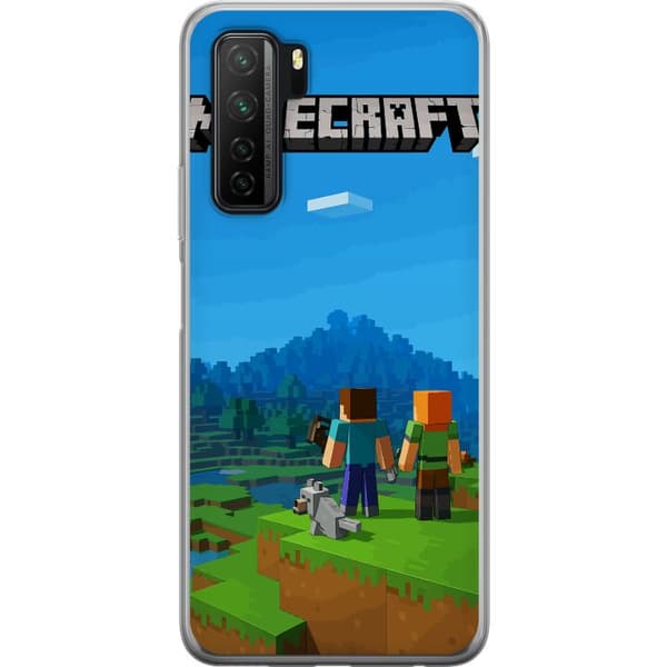 Huawei P40 lite 5G Läpinäkyvä kuori Minecraft Key Art
