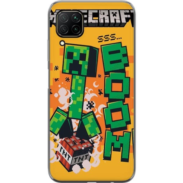 Huawei P40 lite Läpinäkyvä kuori Minecraft Boom