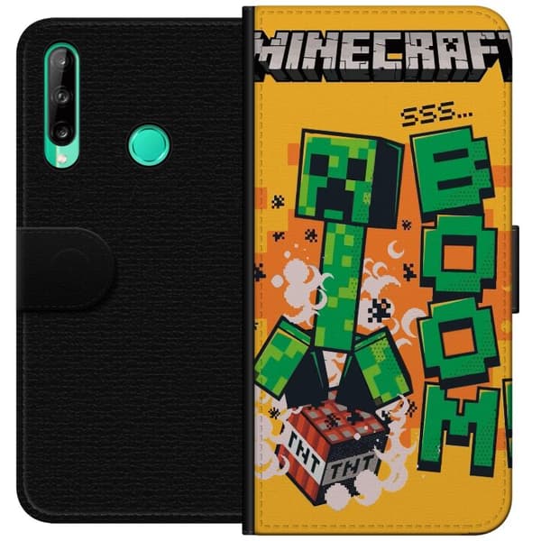 Huawei P40 lite E Lompakkokotelo Minecraft Boom