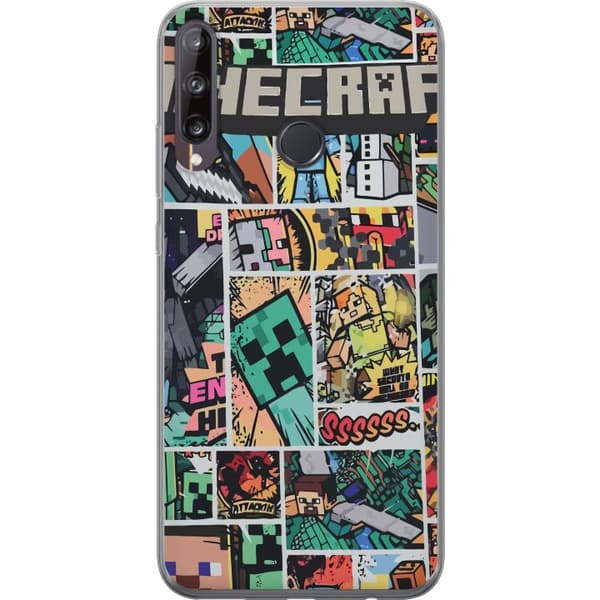 Huawei P40 lite E Gennemsigtig cover Minecraft Kunst