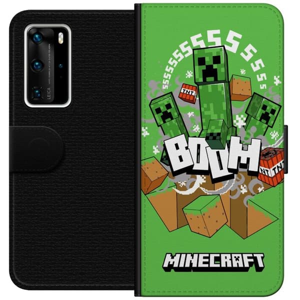 Huawei P40 Pro Lompakkokotelo Minecraft Boom