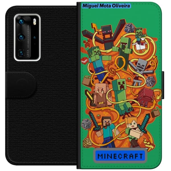 Huawei P40 Pro Tegnebogsetui Minecraft
