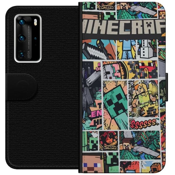 Huawei P40 Pro Plånboksfodral Minecraft Art