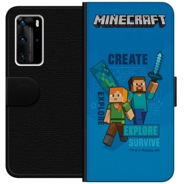 Huawei P40 Pro Tegnebogsetui Minecraft Huler