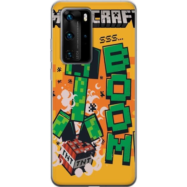 Huawei P40 Pro Läpinäkyvä kuori Minecraft Boom