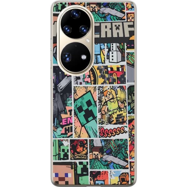 Huawei P50 Pro Läpinäkyvä kuori Minecraft Taide