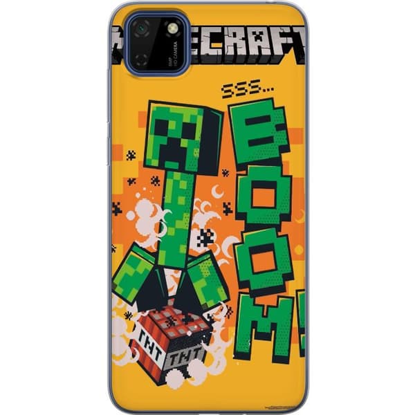 Huawei Y5p Läpinäkyvä kuori Minecraft Boom
