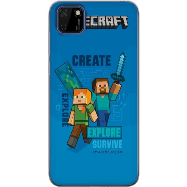 Huawei Y5p Genomskinligt Skal Minecraft Caves