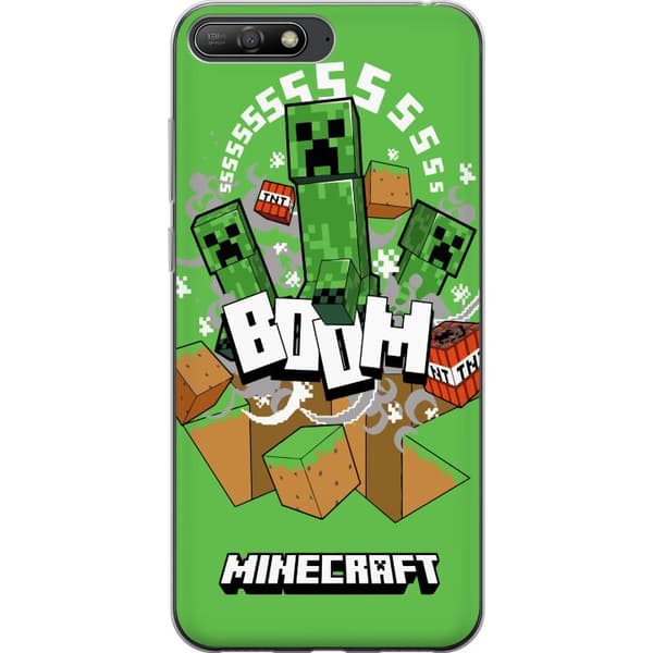 Huawei Y6 (2018) Gennemsigtig cover Minecraft Boom