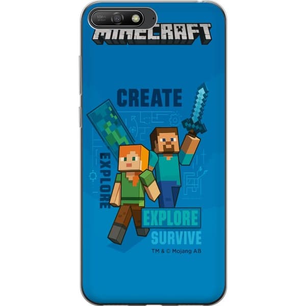 Huawei Y6 (2018) Gennemsigtig cover Minecraft Huler