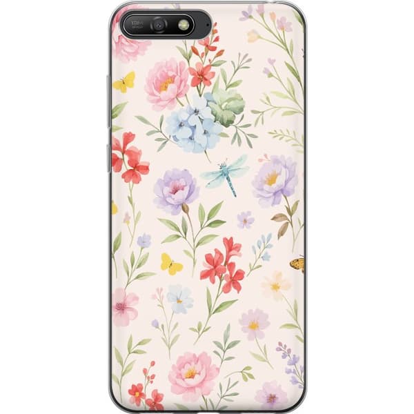 Huawei Y6 (2018) Gennemsigtig cover Blomster