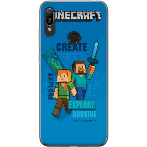 Huawei Y6 (2019) Gennemsigtig cover Minecraft Huler