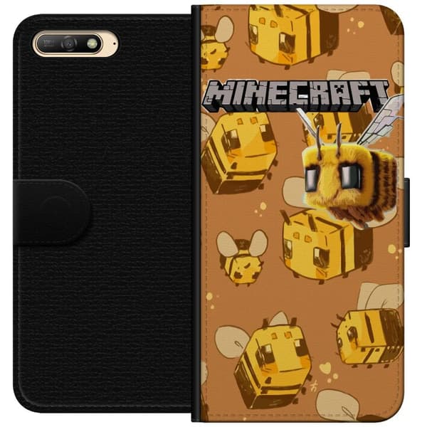 Huawei Y6 (2018) Tegnebogsetui Minecraft Bi