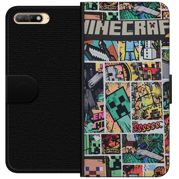 Huawei Y6 (2018) Plånboksfodral Minecraft Art