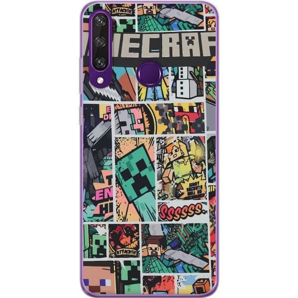 Huawei Y6p Läpinäkyvä kuori Minecraft Taide
