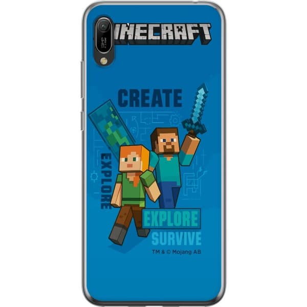Huawei Y6 Pro (2019) Genomskinligt Skal Minecraft Caves