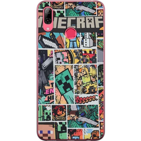 Huawei Y7 (2019) Gennemsigtig cover Minecraft Kunst