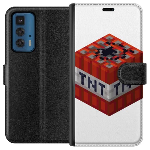 Motorola Edge 20 Pro Plånboksfodral Minecraft TNT
