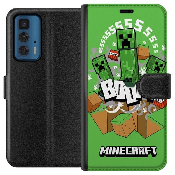 Motorola Edge 20 Pro Plånboksfodral Minecraft Boom