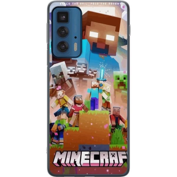 Motorola Edge 20 Pro Läpinäkyvä kuori Minecraft