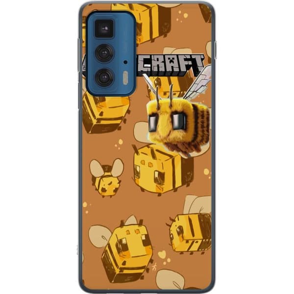 Motorola Edge 20 Pro Läpinäkyvä kuori Minecraft Bi