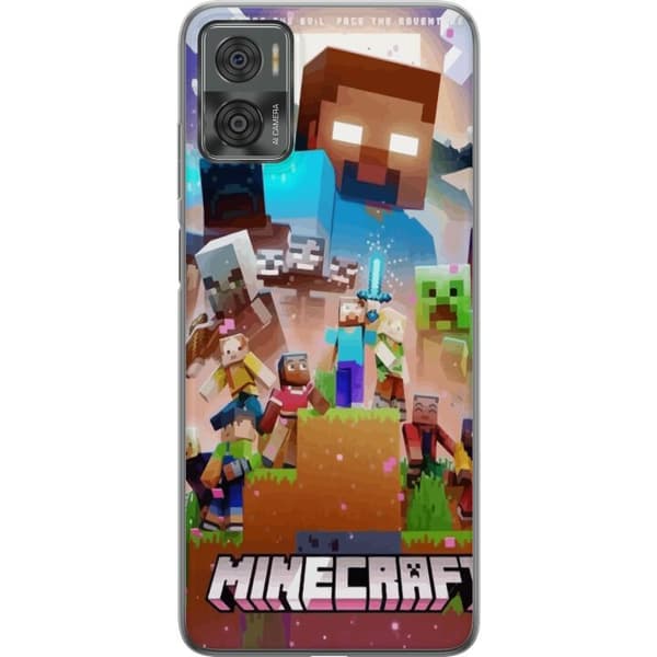 Motorola Moto E22i Gennemsigtig cover Minecraft