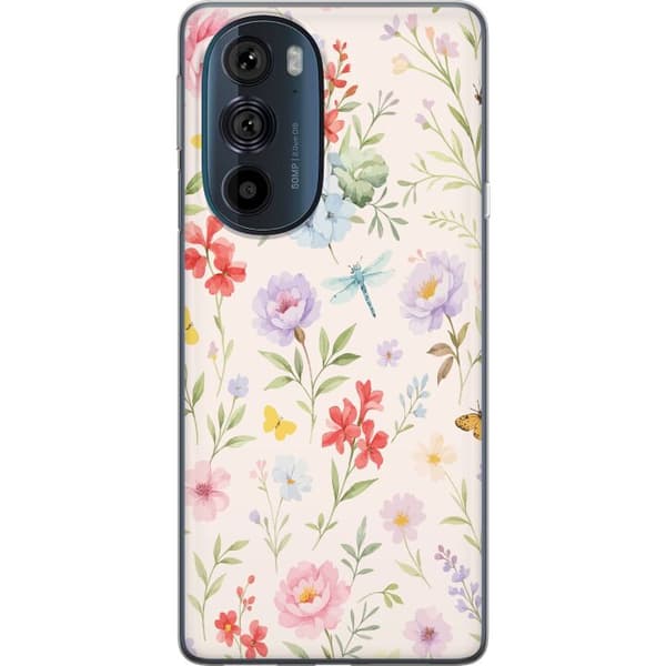 Motorola Edge 30 Pro Gjennomsiktig deksel Blomster