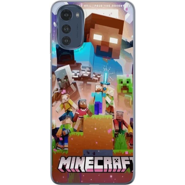 Motorola Moto E32s Gennemsigtig cover Minecraft