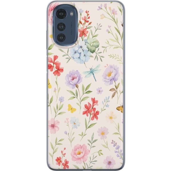 Motorola Moto E32s Genomskinligt Skal Blommor