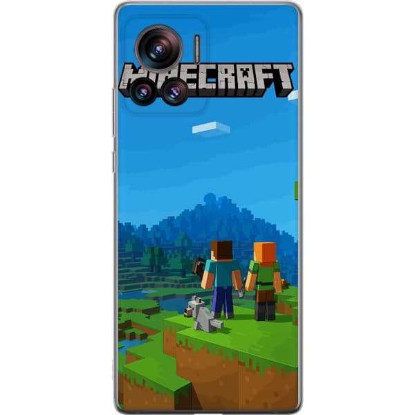 Motorola Edge 30 Ultra Gennemsigtig cover Minecraft Key Art