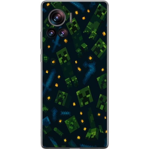 Motorola Edge 30 Ultra Genomskinligt Skal Minecraft Dungeons Mob