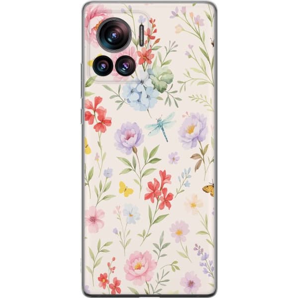 Motorola Edge 30 Ultra Gjennomsiktig deksel Blomster