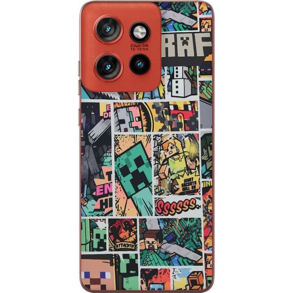 Motorola Edge 50 Neo Gennemsigtig cover Minecraft Kunst