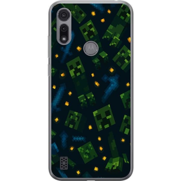 Motorola Moto E6i Genomskinligt Skal Minecraft Dungeons Mob
