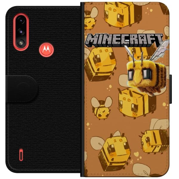 Motorola Moto E7 Power Plånboksfodral Minecraft Bi
