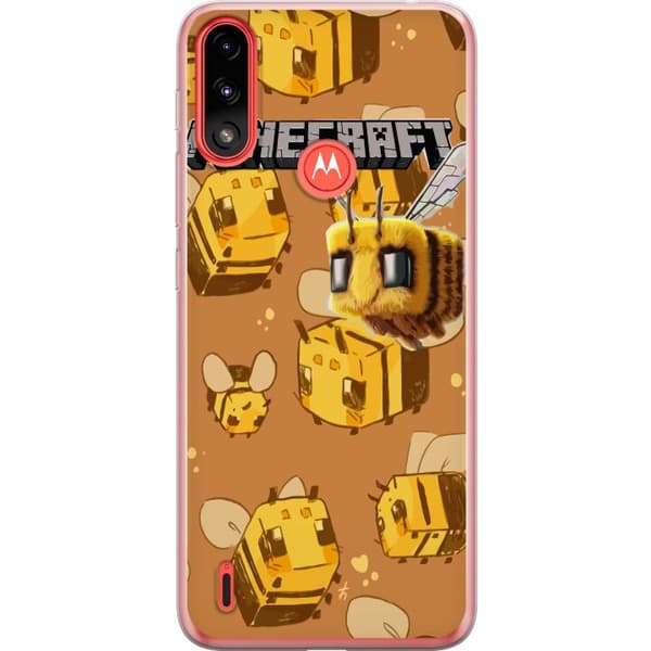 Motorola Moto E7 Power Gennemsigtig cover Minecraft Bi
